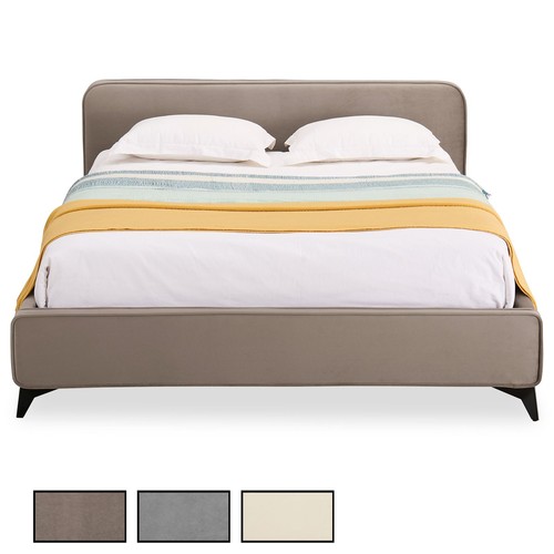 Lit double 140x190 tissu - lit,