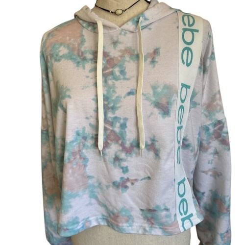 Bebe cropped tie dye hoodie - dye,