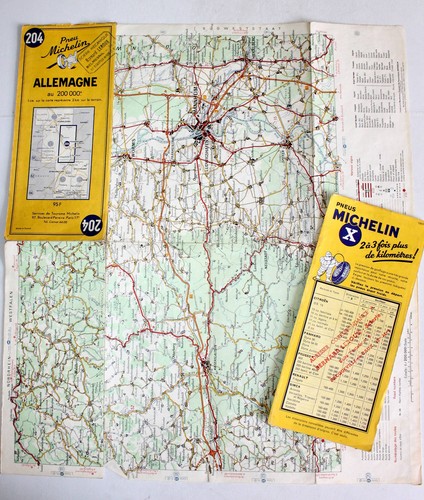 Carte michelin allemagne 1957 - michelin,