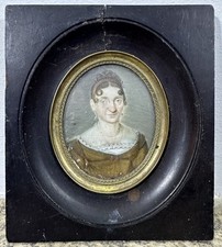 Peinture miniature ovale Femme