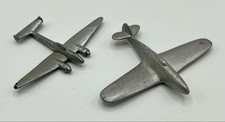 Lot 2 petits avions en aluminium type Potez/Spitfire? - MIGNALU? 1940/50’s - BE