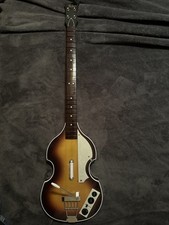 Untested Wii RockBand Hofner Bass Beatles Wireless Guitar Model NWGTS3
