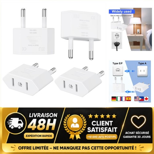 Adaptateur prise usa vers - adaptateur,
