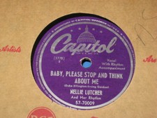 Nellie Lutcher Baby Please Stop and Think About Me 78  R&B Kiss Me Sweet
