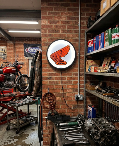 Enseigne honda moto vintage - enseigne,