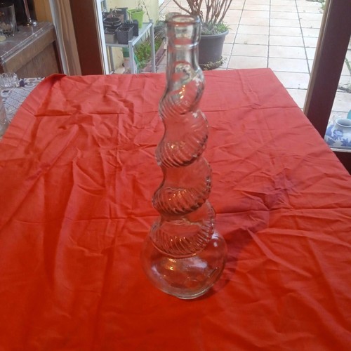 Bouteille verre torsadé - verre,