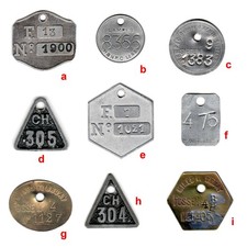 Lot de 9 Jetons de mineur des