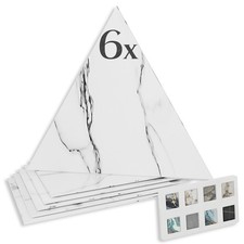 Plaques de marbre HEXIM aspect triangle lot 6 pièces SPC décor carreaux...