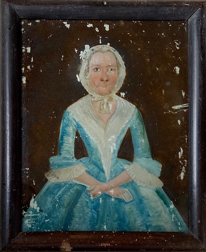 Peinture sous verre - , xviiième