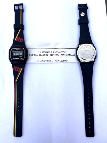 Montre lcd 33mm boîtier - 33mm, noir