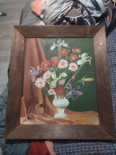 Ancien tableau huile sur - sur, toile