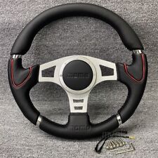 MOMO Universal Car Sport Steering Wheel Racing 14 inch 345MM Big Horn Flat Style
