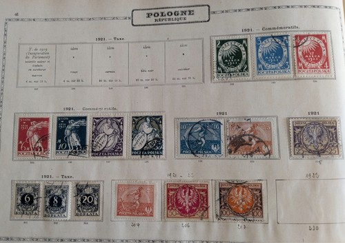Lot timbres pologne 1921 - lot,