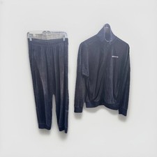 Adidas Originals Challenger Velour Full Tracksuit Set Retro Size SMALL Black