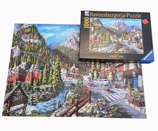 Ravensburger WELCOME TO BANFF Canadian Collection 1000 pc Puzzle COMPLETE