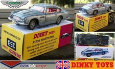 Aston Martin Db 6  bleu gris d'origine dinky toys England 153 boite repro 1/43