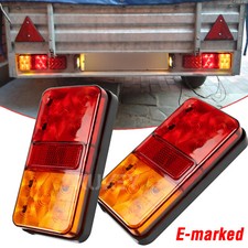 2 x LED 12V feu arrière feux arrière voiture remorque feu clignotant 4 fonctions