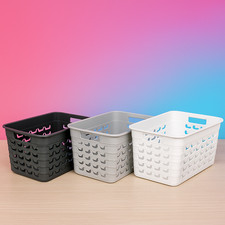 Panier de rangement panier en plastique panier à étagères boîte à étagères...