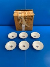 Lot de 6 Bol assiettes vintage Provincial Bouquet 1987 JMP STONEWARE Grès NEUF