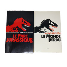 Le Parc Jurassique/Le Monde Perdu Lot 2 Livres Michael Crichton 1993/1997 HC BCE