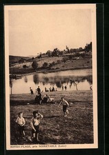 Old postcard black stable, Royon-Plage 