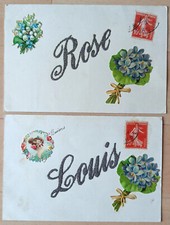 CPA x 2 * FANTAISIE prénom