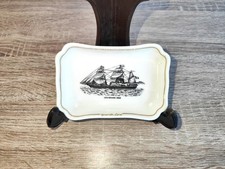 Cendrier Porcelaine Limoges Haviland France Décoration Bateau Louisiane 1862