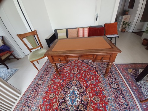 Bureau plat bois naturel - bois,
