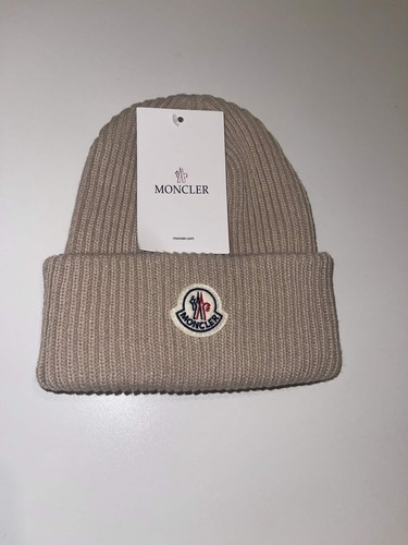 Moncler bonnet beige neuf - beige,