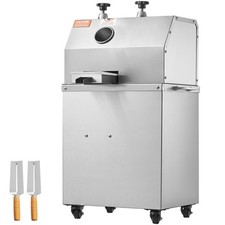 VEVOR Extracteur de Jus de Canne à Sucre Électrique 750W 300kg/h avec 3 Rouleaux