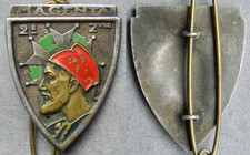 2° RGT DE ZOUAVES 2° MODÈLE DOS LISSE EMBOUTI PEINT SANS MARQUAGE