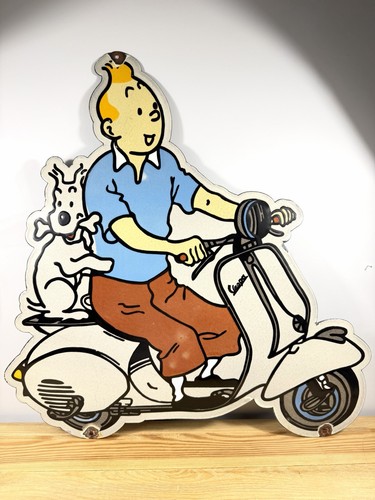 Vespa plaque émaillée - vespa,