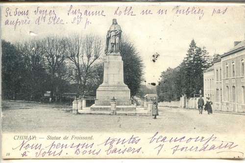 Belgique chimay statue - cp,