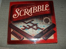 1999 Scrabble Crossword Game    Deluxe Edition  Rotating Board, Burgundy Tiles
