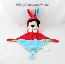 Mickey DISNEY NICOTOY Flat Blanket Rabbit Costume Hooded Blue Red 3 Knots