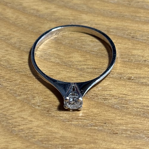 Bague solitaire blanc - blanc, 18