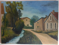 gouache paysage de Roger