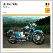 GILLET-HERSTAL 250cc Belgica 1954 Belgium Edito Service Atlas Motorcycle Card