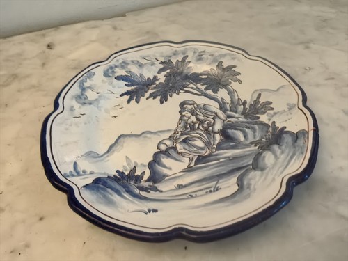 Assiette ancienne faïence - ancienne,