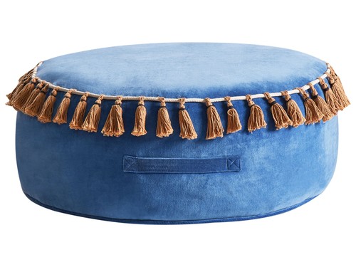 Pouf rond moderne - moderne, velours