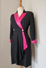 ALOUETTE PARIS : ROBE DE SOIREE VINTAGE 80S NEUVE DE STOCK BOUTON  BIJOU STRASS 