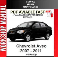 CHEVROLET AVEO 2007 2008 2009 2010 2011 SERVICE REPAIR WORKSHOP MANUAL