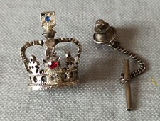 Bijou couronne Reine Elizabeth II  Royaume-Uni. ancien Pins pin badge 