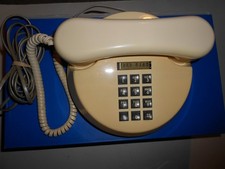 Older Round Telephone, Northem Telecom-White/Off White- Works-With Dial Tone.