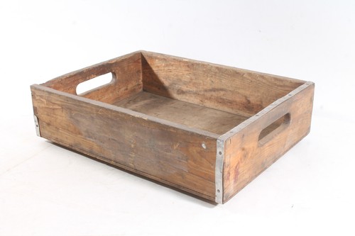 Caisse bois massif ancienne - en,