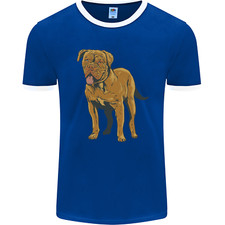French Mastiff Dogue Bordeaux Dog Mens Ringer T-Shirt FotL