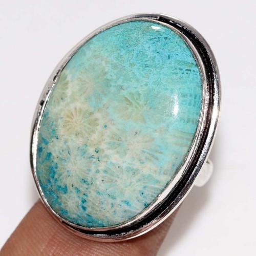 Bague artisanale fossile - bague,
