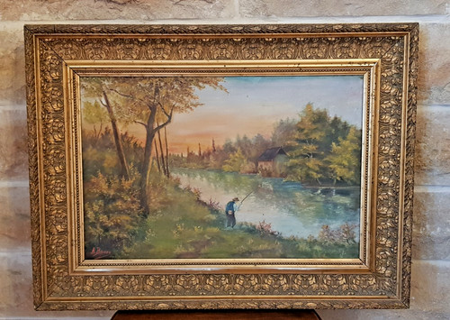 Tableau peinture huile - à, l'huile