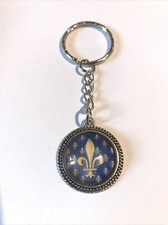 Royalist King Fleur de lily medallion keychain fancy keychain 