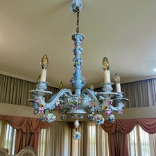 Lustre de conte de fées classique capodimonte baroque vénitien estampillé